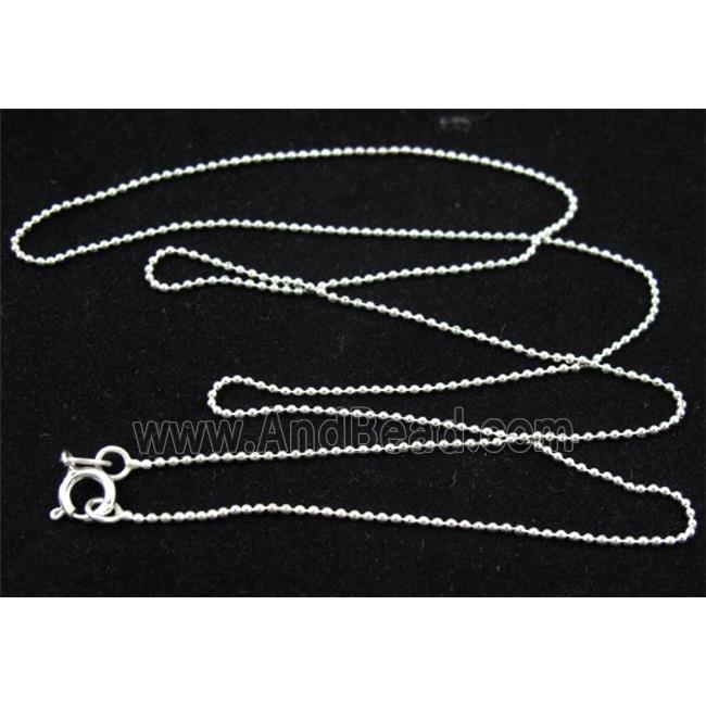 Sterling Silver necklace, round ball chain