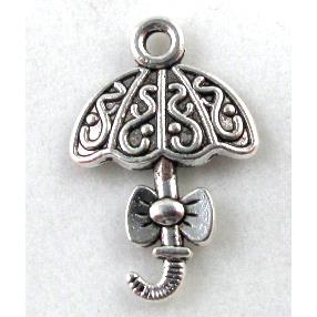 Tibetan Silver umbrella pendants, Zn Alloy