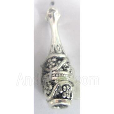 Hollow Tibetan Silver pendant, lead free and nickel free