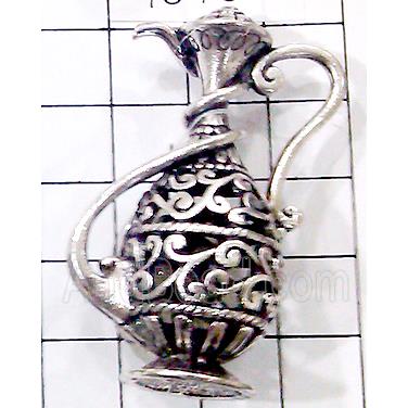 Hollow Tibetan Silver pendant, lead free and nickel free
