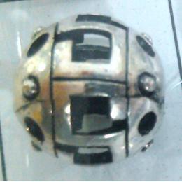 Tibetan Silver Bead, hollow, lead free and nickel free