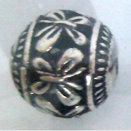 round tibetan silver beads, hollow, lead free and nickel free