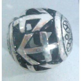 round tibetan silver beads, hollow, lead free and nickel free