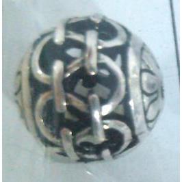 round tibetan silver beads, hollow, lead free and nickel free