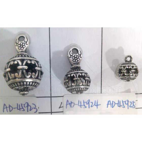 lead free and nickel free Tibetan Silver hollow pendant