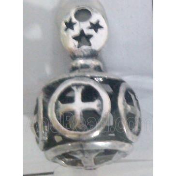 lead free and nickel free Tibetan Silver hollow pendant