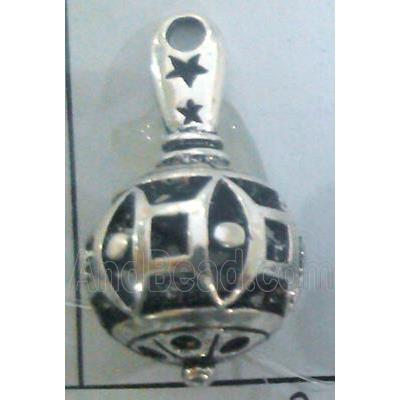 lead free and nickel free Tibetan Silver hollow pendant