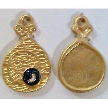 Tibetan Silver pendant, lead free and nickel free, duck-gold