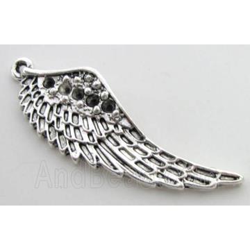 Tibetan Silver pendants, Lead free and nickel Free, wing