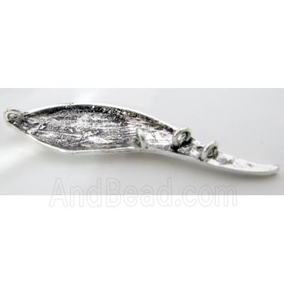 Tibetan Silver pendant, lead free and nickel free