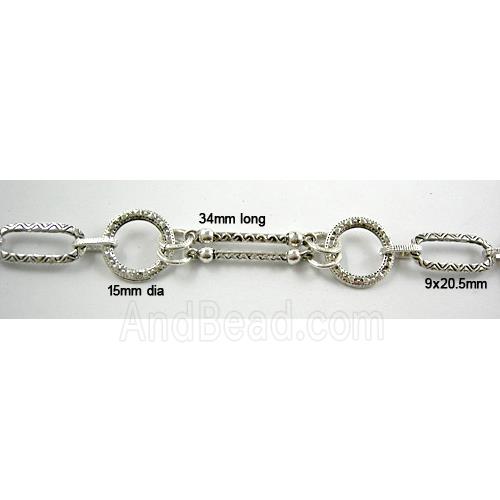 Antique Silver Alloy Chain