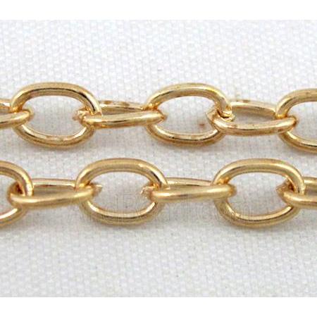 14K gold plated iron chain