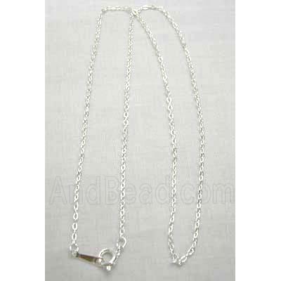 Silver Plated Copper Necklace Chain