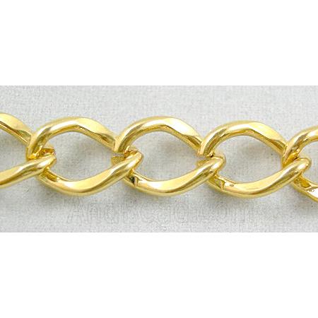 Gold Plated Copper Chain, twisted linker