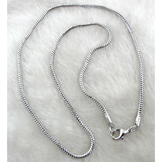 Platinum Plated Copper Snake Chains