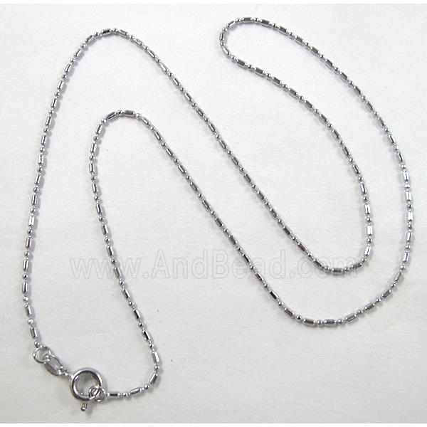 chromium plated Copper necklace