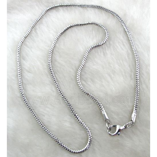 Copper Necklace Chain Necklace Platinum Plated