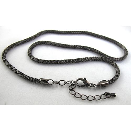 Black copper chain necklace