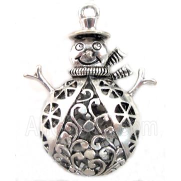 Tibetan Silver snowman pendants, Lead and nickel Free