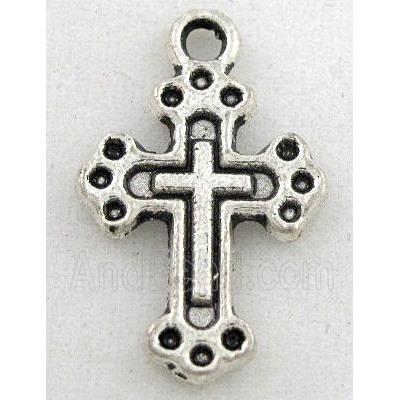 tibetan silver cross pendant, Non-Nickel