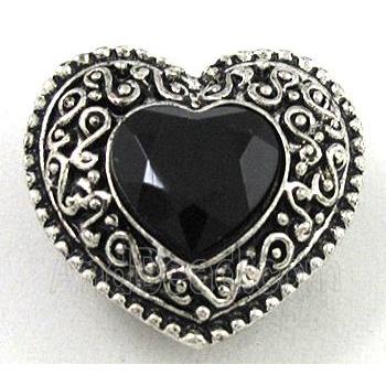 bead for bracelet bar or ring, tibetan silver charms, Non-Nickel