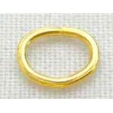 oval copepr Jump ring, gold plated