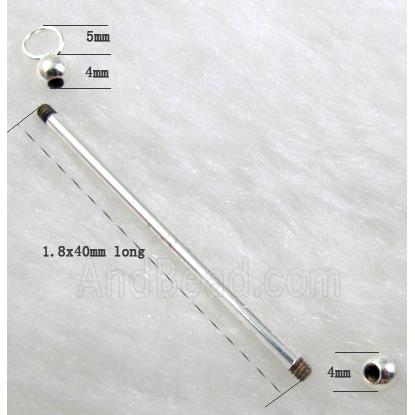 Silver plated copper pendant, nickel free and lead free