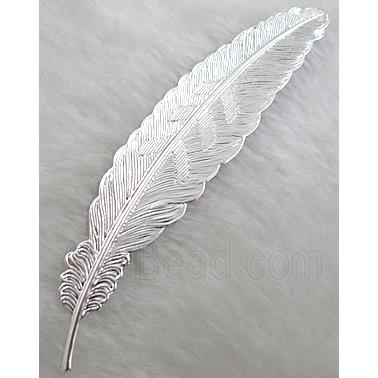 Silver plated copper feather, nickel free