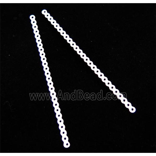 jewelry spacer bead, iron, silver plated