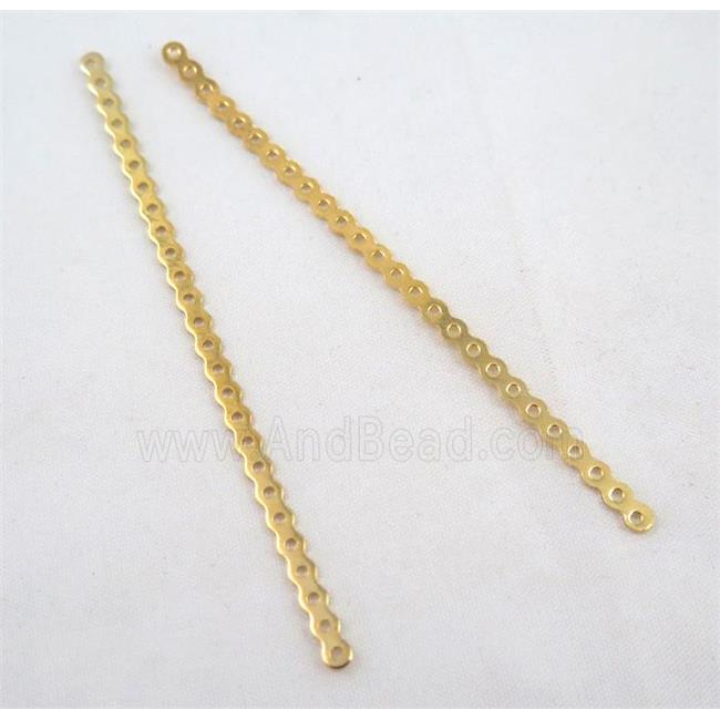 jewelry spacer bead, iron, gold plated