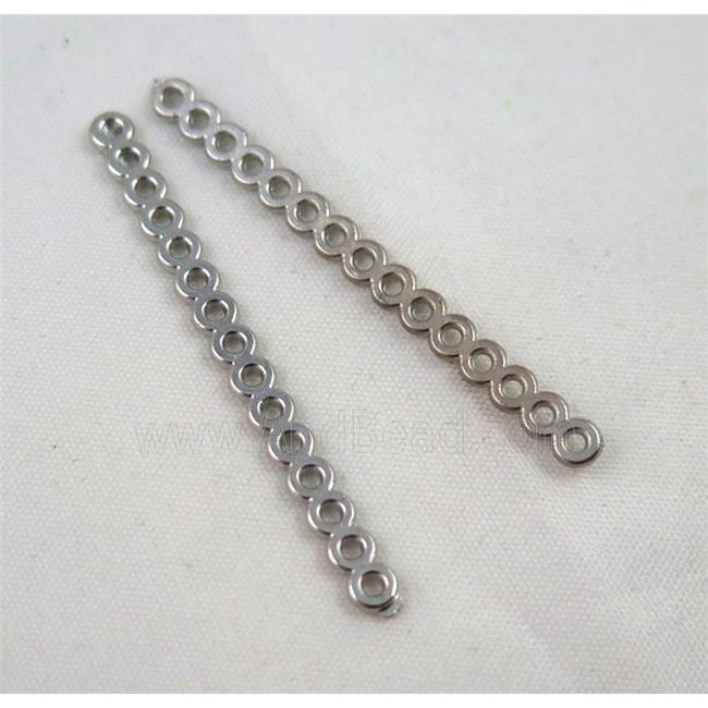 jewelry spacer bead, iron, platinum plated