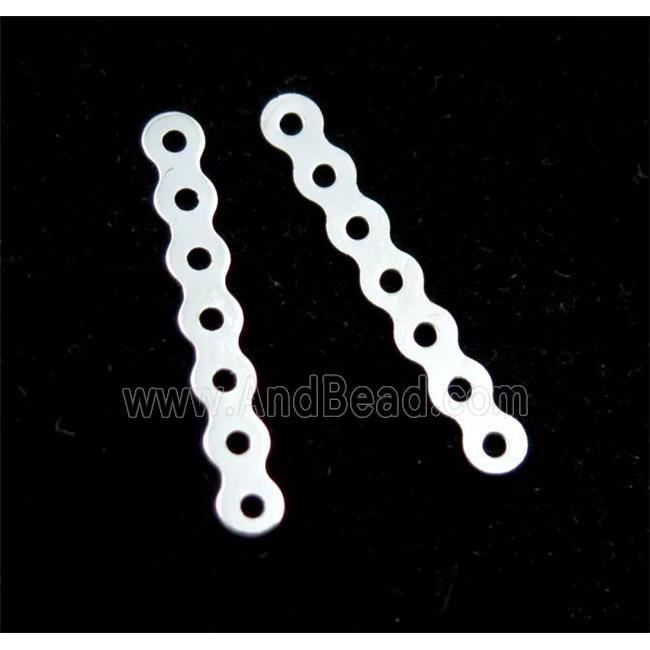 jewelry spacer bead, iron, silver plated