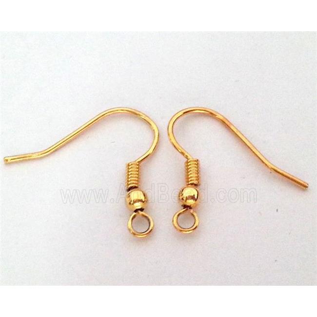 colorfast copper earring, gold plated