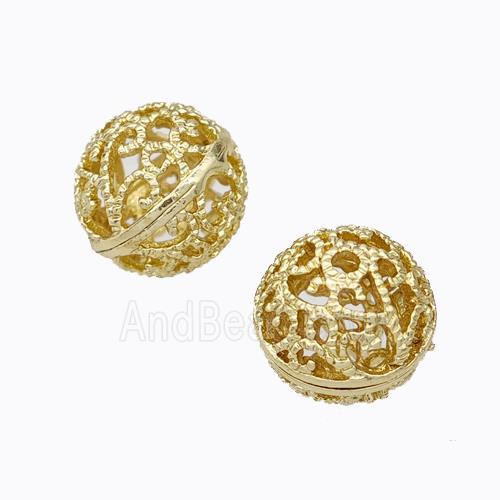 colorfast copper bead, gold plated