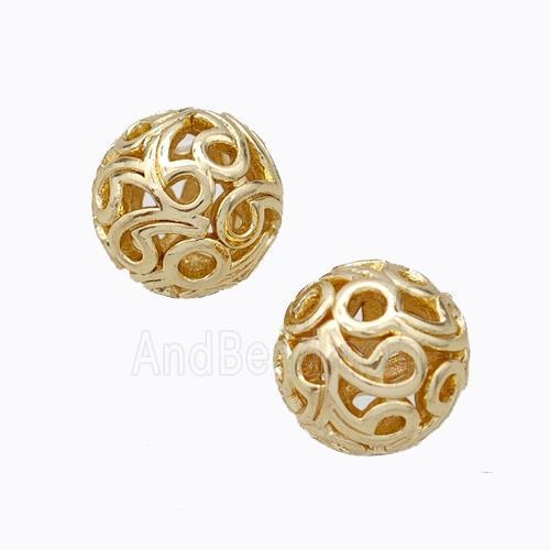 colorfast copper bead, gold plated