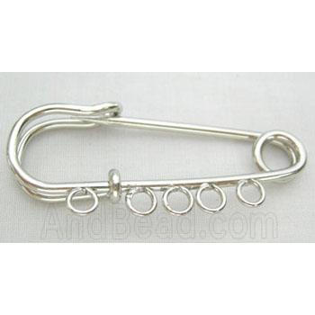 Brooches, copper pin, platinum plated