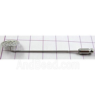 Brooch bars, copper, sieve, platinum plated