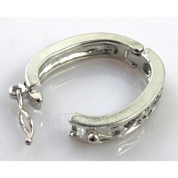 Necklace Shortener, copper, platinum plated