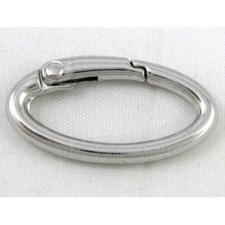 alloy Carabiner Clasp, platinum plated