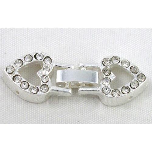 end of cord, alloy connector for necklace, bracelet, silver plated