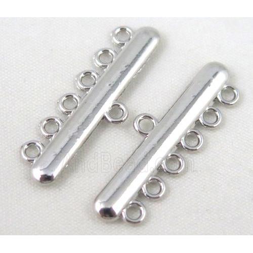 bracelet bar, alloy connector, platinum plated