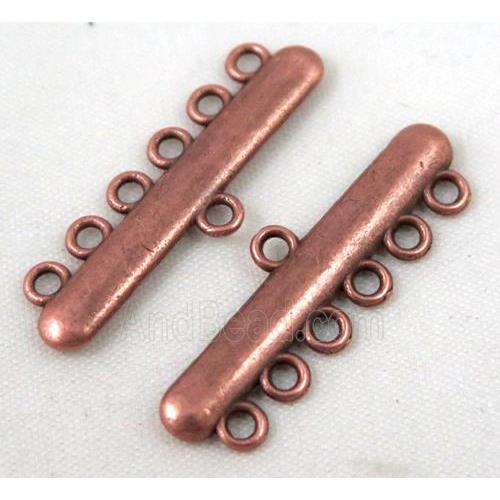bracelet bar, alloy connector, antique red copper
