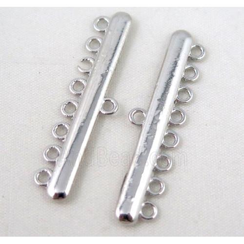 bracelet bar, alloy connector, platinum plated
