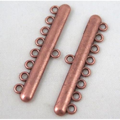 bracelet bar, alloy connector, antique red copper
