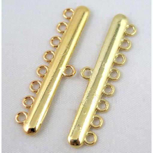 bracelet bar, alloy connector, gold plated