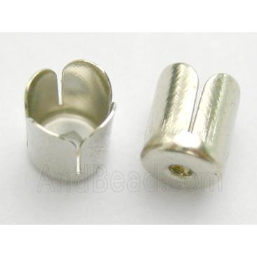 cord end caps, iron, platinum plated