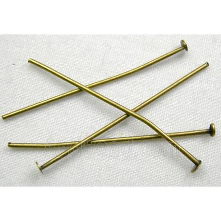 flat-HeadPins, iron, antique bronze, T-shaped