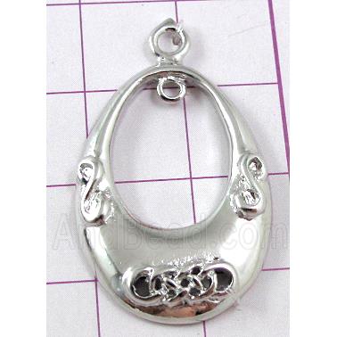Platinum Plated Jewelry Findings Pendant, copper