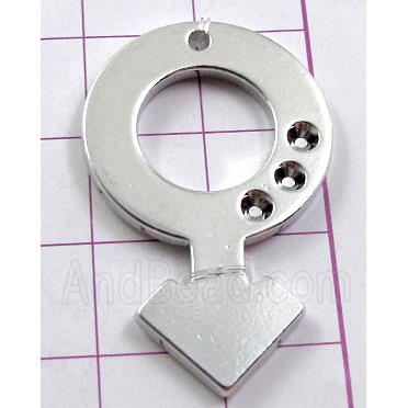 Platinum Plated Jewelry Findings Pendant, copper