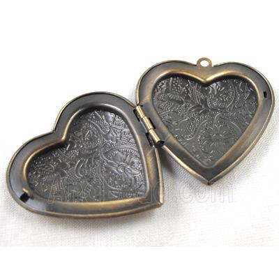 necklace Locket, copper pendant, bronze